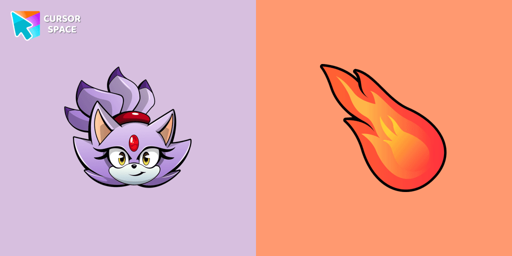 Blaze the Cat cursor cursor pack